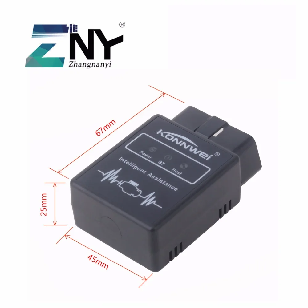 Внешний Bluetooth адаптер ZNY OBD II диагностический инструмент сканер интерфейса