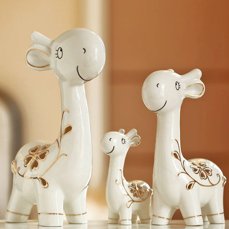 

Modern ceramics Lovely deer Home decor crafts Animals Figurines fairy garden Creative and lovely miniature Ornament