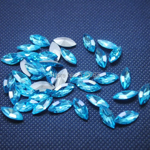 100 шт./лот стеклянный кабошон бисер (задняя не плоская поверхность) две острые