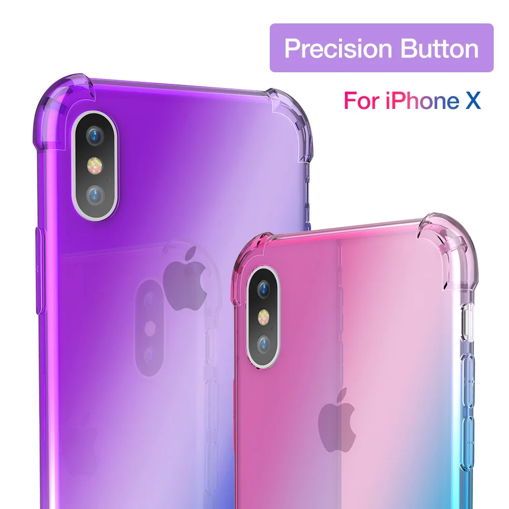 KISSCASE чехол для телефона айфон X XR XS Max 6 s 7 8 Роскошные градиент Мягкая силиконовая