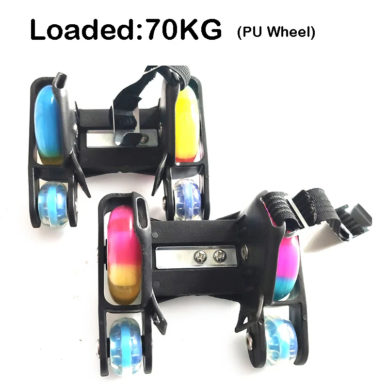 70kg PU black Мигающая обувь для катания на роликах; маленький вихревой шкив; флэш-колесо; роликовые коньки; спортивные роликовые коньки; обувь для детей и взрослых - Цвет: 70kg PU black