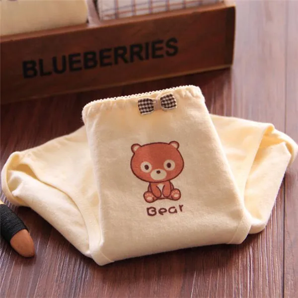 Нижнее белье для девочек трусы с бантом и низкой талией подростков 5 шт./лот CM 9886