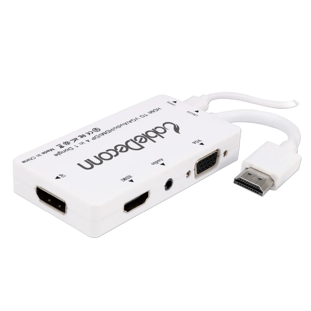 Кабель 4 в 1 HDMI к VGA DisplayPort DP аудио с Micro USB конвертер адаптер для ноутбука видеокарты
