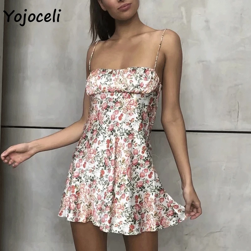 Yojoceli шикарный сарафан с принтом женское сексуальное летнее платье для сна