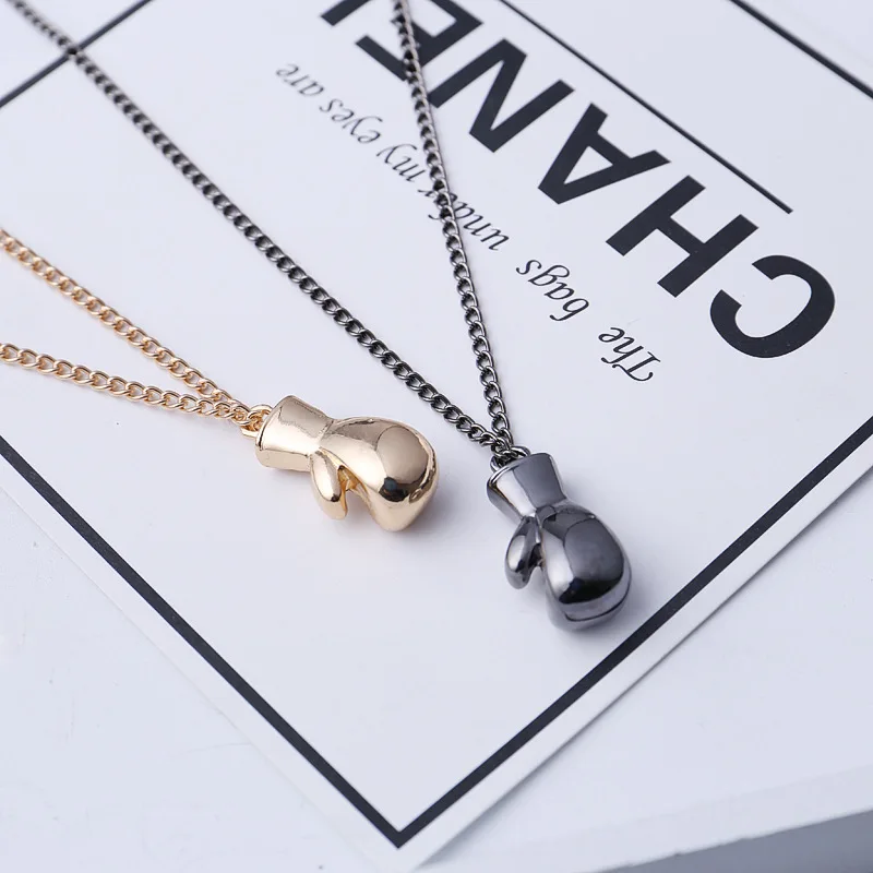 Dingxu New Fashion Hiphop Men Boys Mini Boxing Glove Necklace Fitness Jewelry Unisex Cool Pendant free shipping Dropship | Украшения и