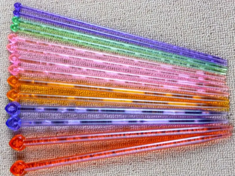 14 шт./компл. многоцветный Вязание игл, детская Вязанная одежда «Crochet, крючки, станок и Пластик ремесло плетения изделий Пластик тонкие туфли острый Вязание палочки