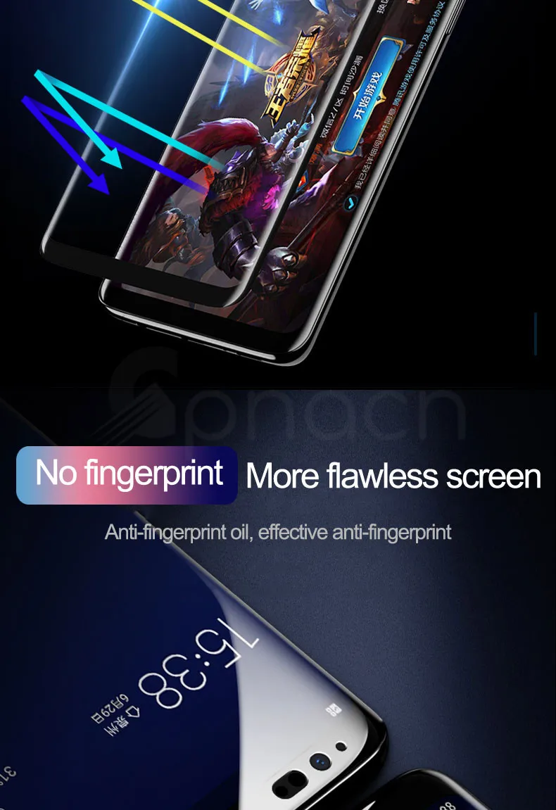 10D полное покрытие экрана протектор Закаленное стекло на samsung Galaxy S8 S9 Plus S7 Edge стекло Note 8 9 A6 A8 Plus стеклянная пленка