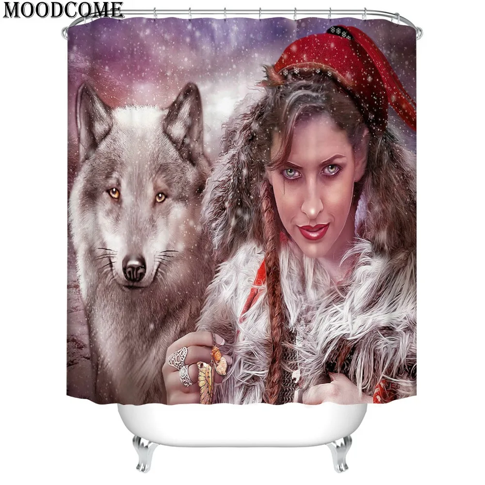 

Afro Girl Shower Curtain Waterproof Bath Curtain 3d cortina de ducha tela spice girls curtain bathroom waterproof