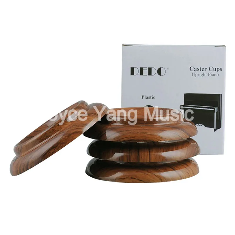 

1 Set of 4pcs Marble Rose Wood Upright Piano Caster Cups Foot Pad with EVA PAD Shockproof Free Shipping Wholesales