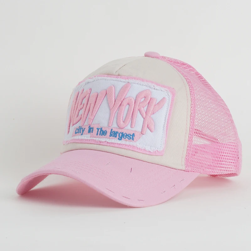 Летние бейсболки с вышивкой сетчатые кепки головные уборы для мужчин и женщин