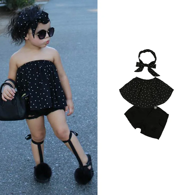 2020 летняя одежда для девочек маленьких футболка + шорты спортивный костюм