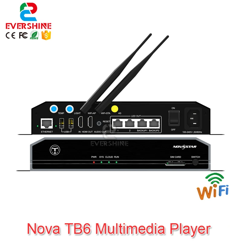 Мультимедийный плеер серии Novastar Телец TB1/TB2/TB3/TB6/TB8 поддерживает двойной режим WiFi и переключение синхронного и асинхронного