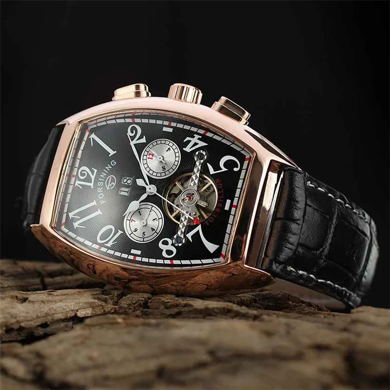FORSINING Tourbillon для мужчин s часы военный армейский Спорт мужской лучший бренд класса