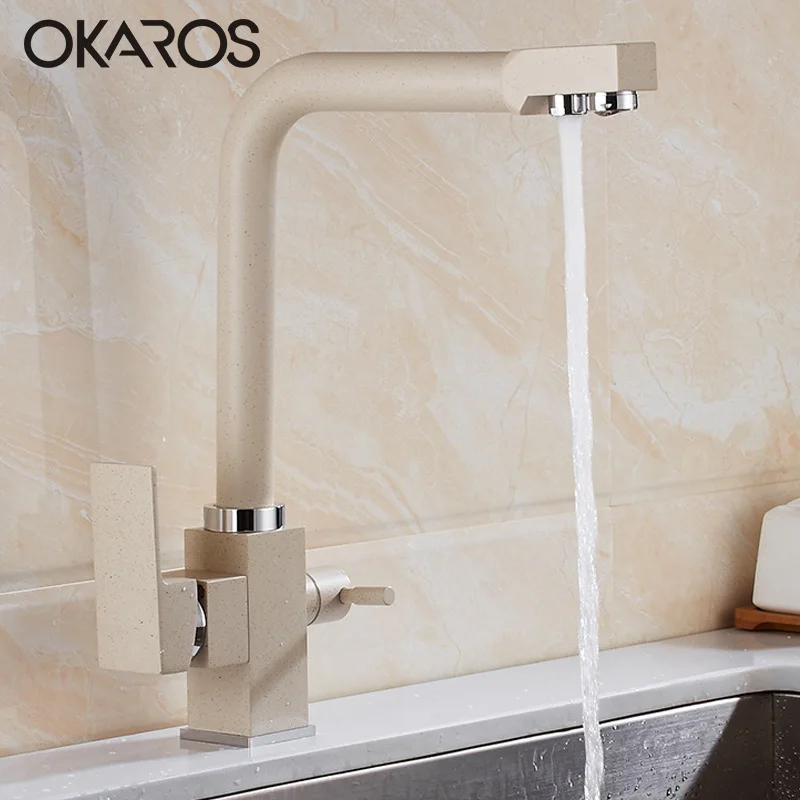 OKAROS кухонный кран фильтр для воды кран двойной распылитель питьевой воды кран сосуд Раковина Смеситель кран Torneira