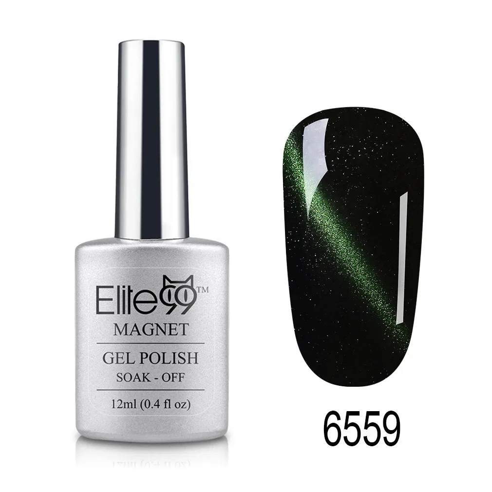 6559 Elite99 12ml Cat Eye Gel Nail Polish Soak Off Magnetic UV Gel Varnish Nail Art Manicure Gel Semi Permanent 3D Effect Gel Lacquer - Цвет: 6559