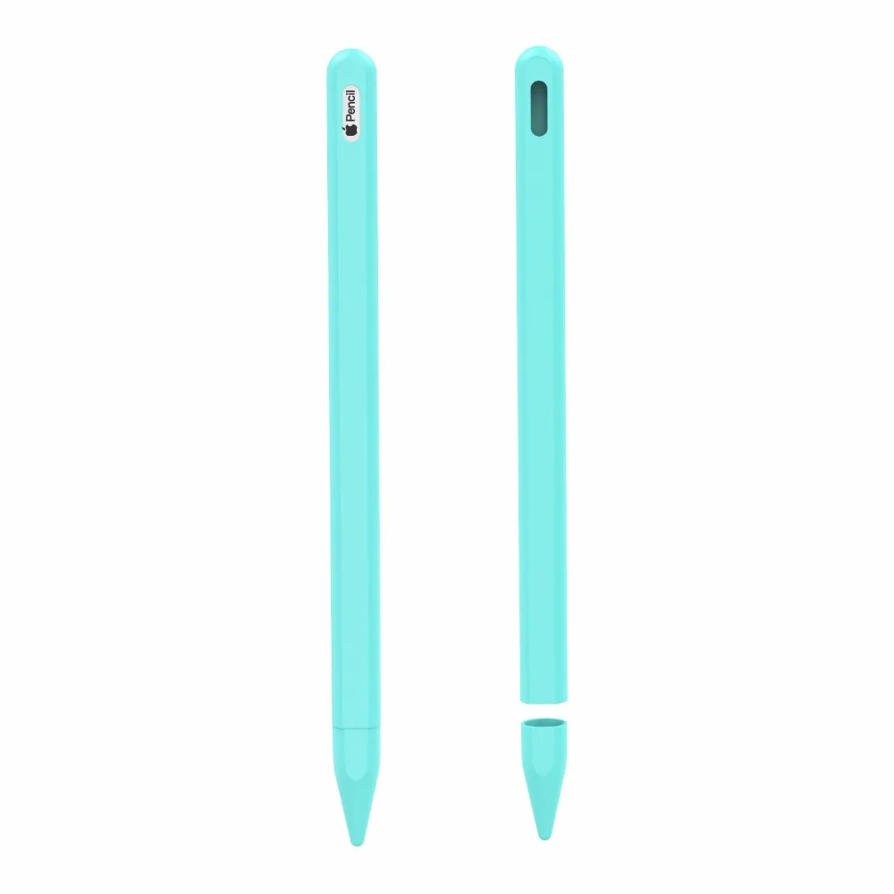 Чехол совместим с Apple Pencil 2, [2 шт.] Противоскользящий силиконовый чехол-карандаш+ наконечник, мягкий чехол