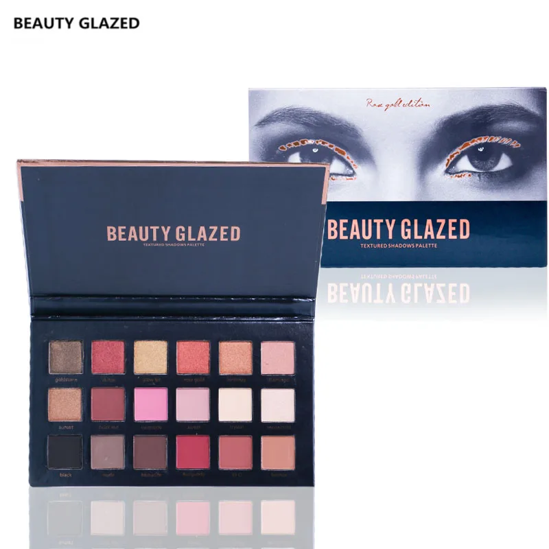Палетка теней BEAUTY GLAZED для макияжа глаз профессиональные алмазные блестящие