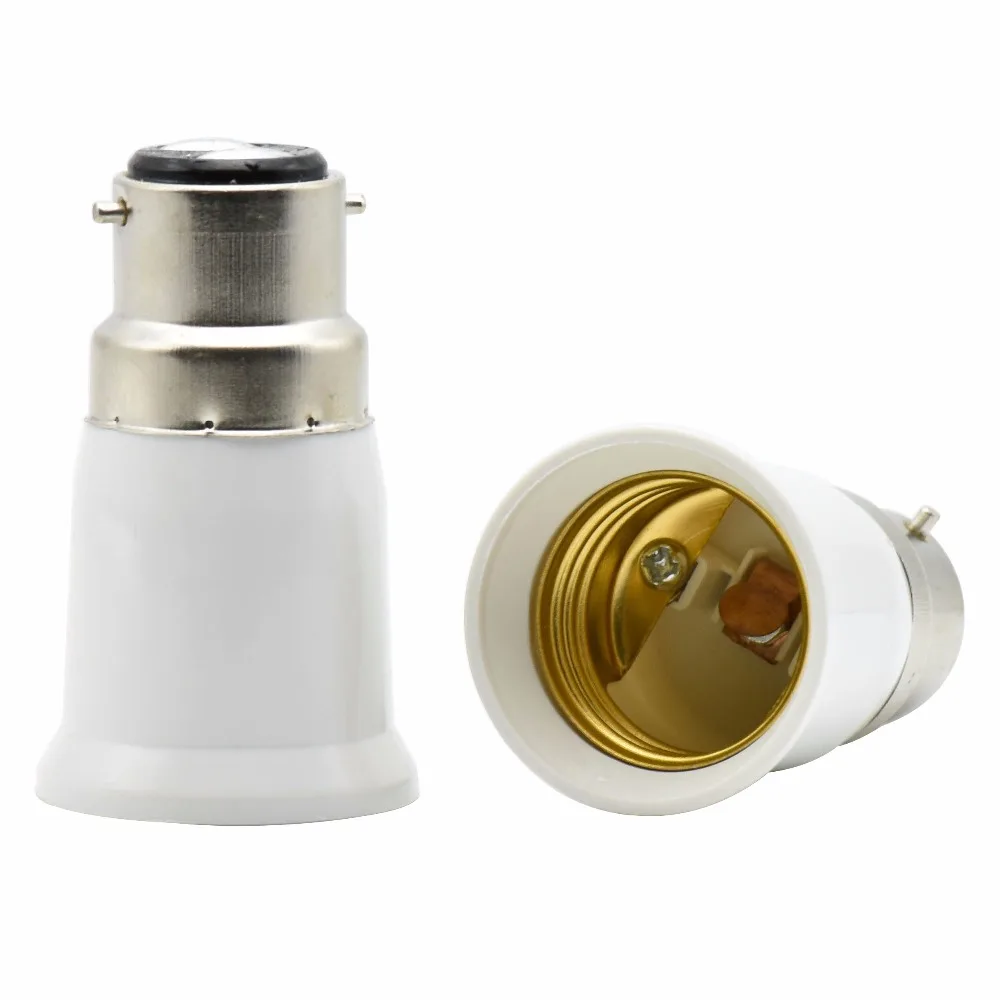 B22 to E27 Lamp Holder Converter Screw E27 Bulb Bases to B22 Lamp LED Light Socket Holder Adapter Converter 6PCS/Lot