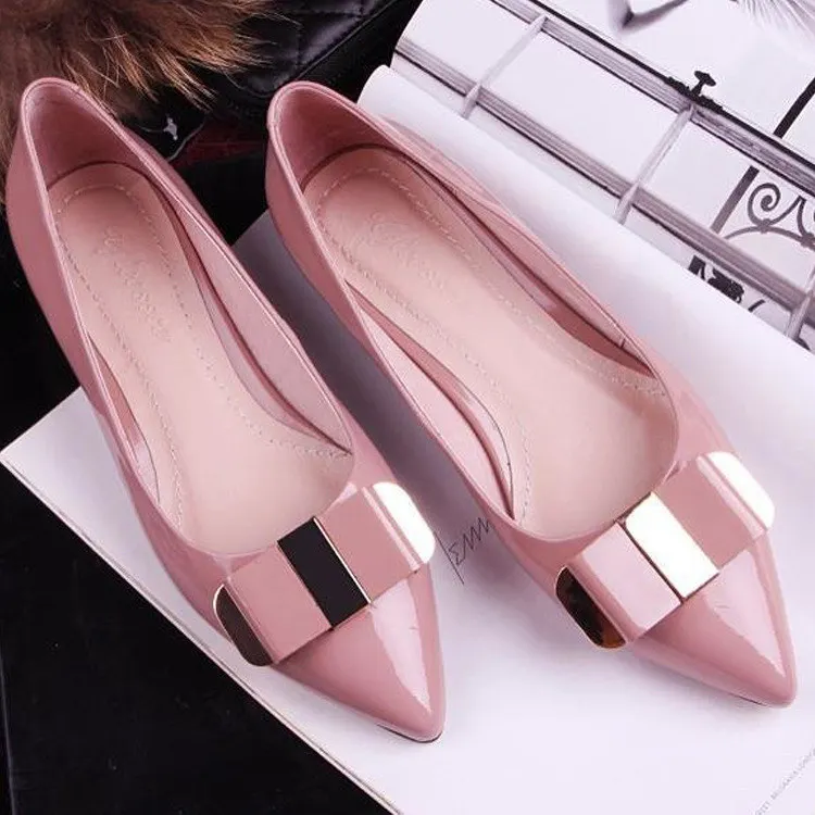 2017 Новая Мода Лето Мягкий Кожаный Женщины Квартиры Обувь Женщина Случайные