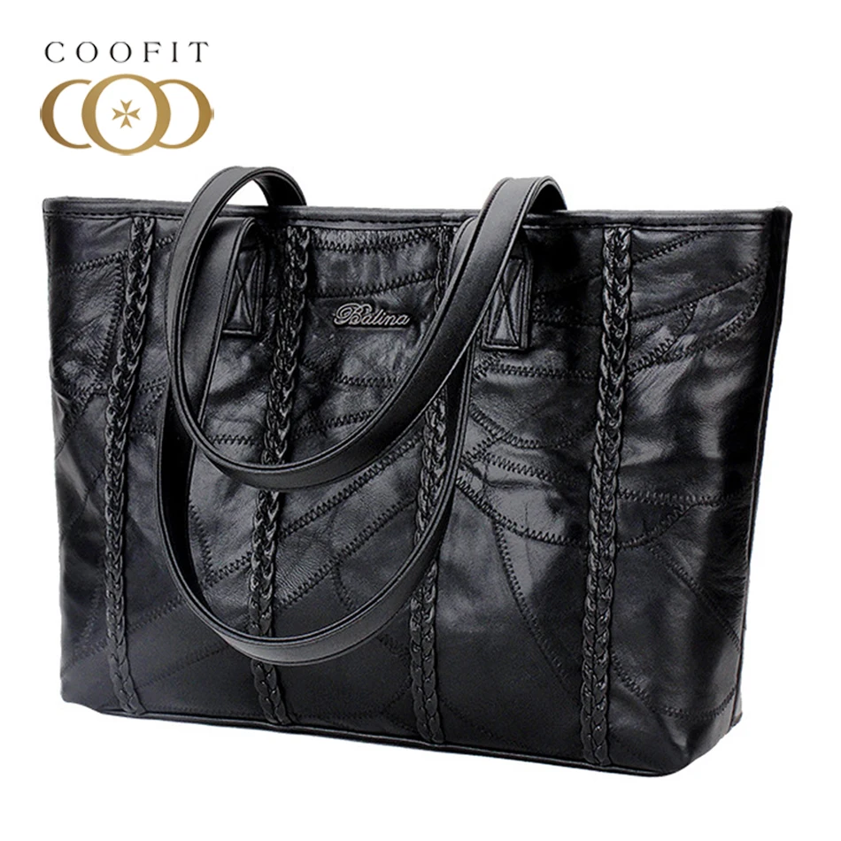 Coofit мягкая сумка тоут из искусственной кожи стильная плетеная дизайнерская на