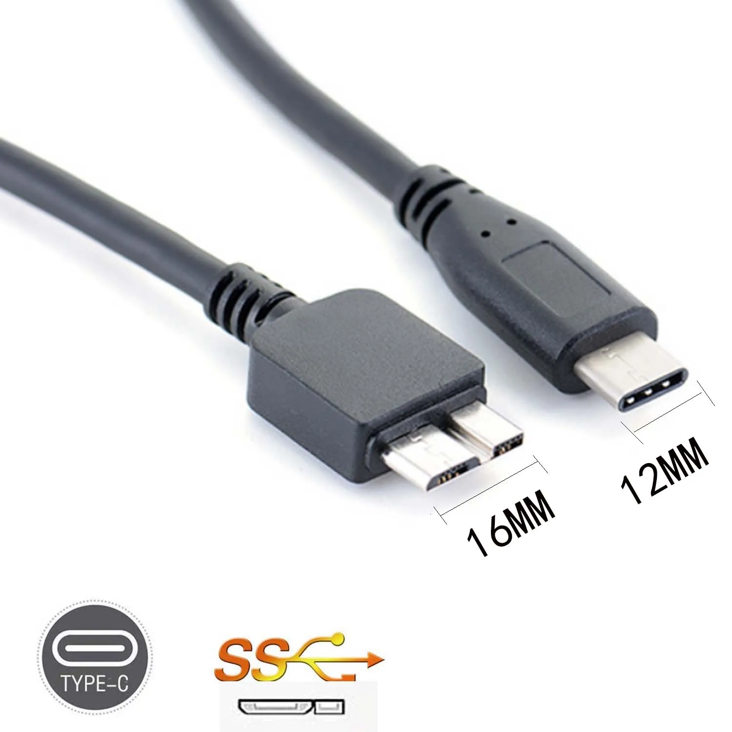 Кабель Micro usb 2 0 к USB 3 Type C B для подключения телефона внешнему жесткому диску