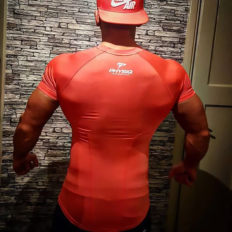 Спортивная футболка, Спортивная Мужская футболка, Рашгард, быстросохнущая футболка для бега, Мужская футболка для фитнеса, эластичная Спортивная футболка для баскетбола