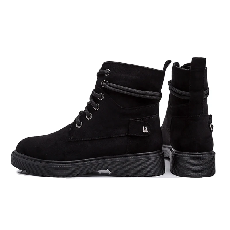 Женские ботинки на резиновой платформе SONDR bottines черные коричневые шнурках