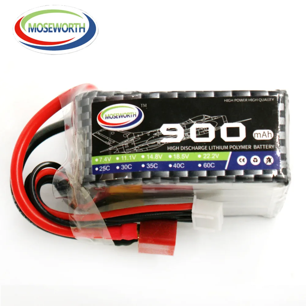 MOSEWORTH 6S RC Drone LiPo Battery 22.2V 900mah 40-80C for Airplane Helicopter Quadrotor Car Tank Li-ion Cell | Игрушки и хобби