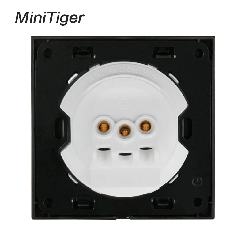 Minitiger 10A модная настенная электрическая Силовая розетка 5 отверстий Белый
