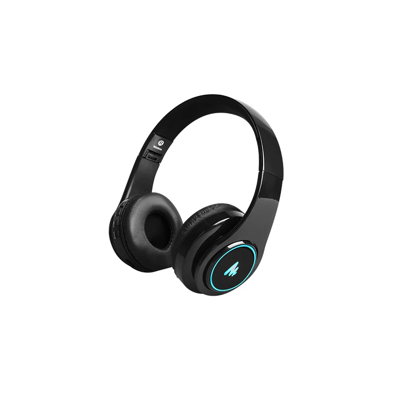 Беспроводные наушники MAONO, Bluetooth гарнитура, складные наушники, регулируемые наушники с микрофоном для ПК, мобильного телефона, Mp3 - Цвет: Black