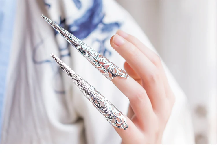 Hanfu костюм аксессуары Королева Аксессуары для пальцев доспехи древняя китайская императрица пальчиковые кроватки
