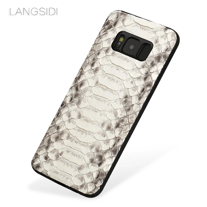 Оригинальный чехол из кожи питона для Galaxy s8 s10 plus телефона натуральной задняя