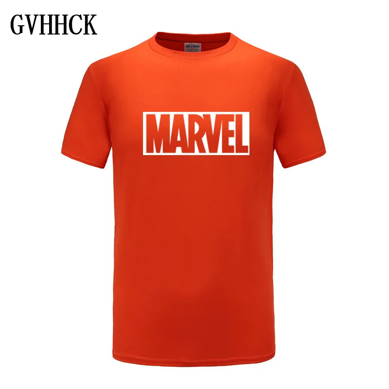 Новинка, модная футболка Marvel с коротким рукавом, мужской принт супергероев, футболка с круглым вырезом, футболка с надпись Marvel, топы, Мужская одежда, футболка