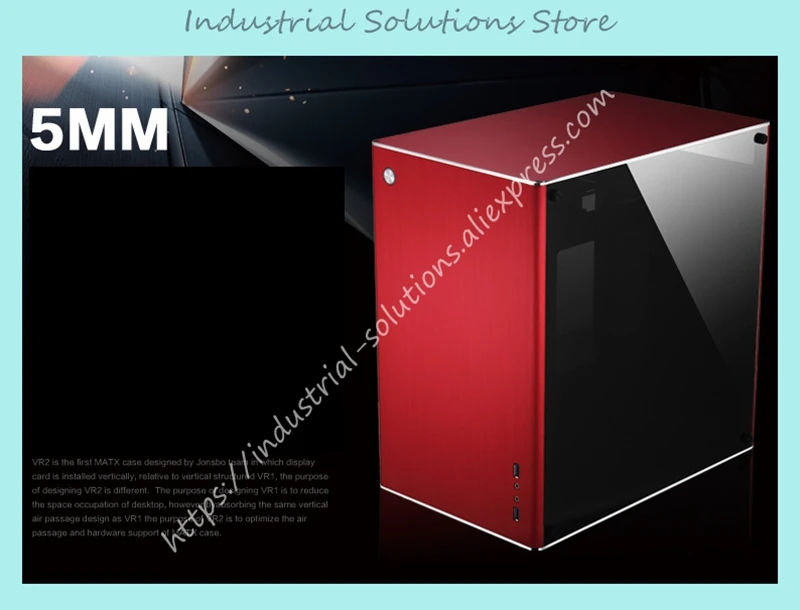 Компьютерный корпус Jonsbo VR2 полностью алюминиевая стальная рама MATX шасси вертикальный воздуховод