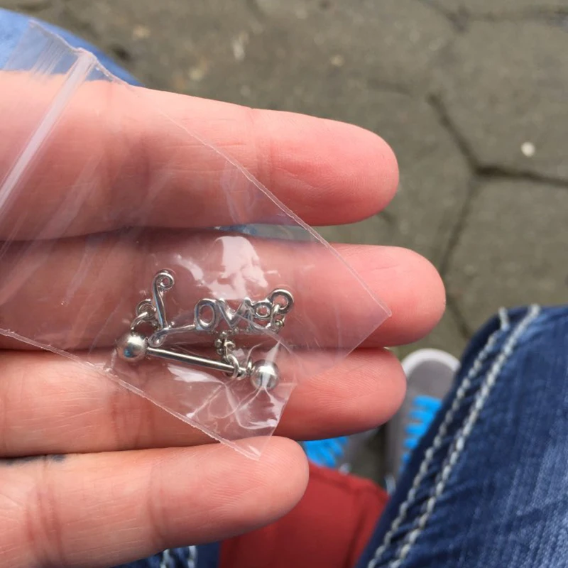 День Святого Валентина Любовь болтаются пирсинг щиты пара сосков для женщин/пара