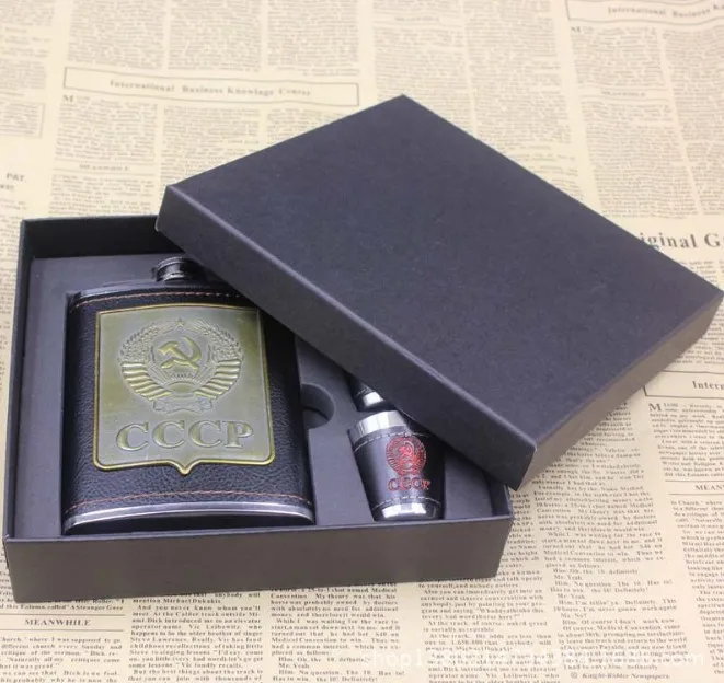 8 унций роскошная винная бутылка из нержавеющей стали с искусственной кожей