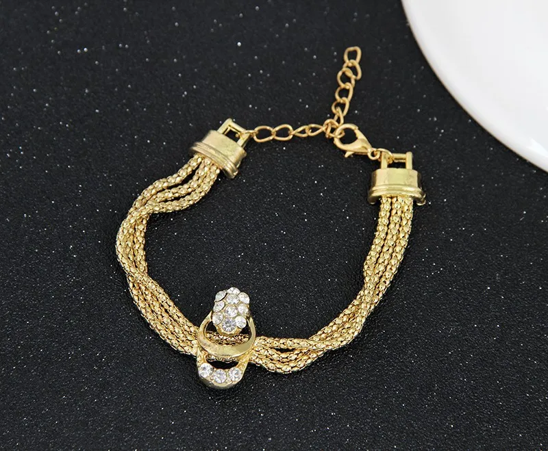 Позолоченный Австрийский Кристалл, ожерелье с древней египетской культурой, браслет, серьги, кольцо, Свадебный комплект ювелирных изделий из 4 предметов