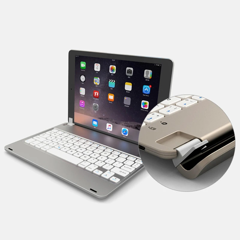 KQJYS складной беспроводной Bluetooth чехол-клавиатура для iPad Air 2 Pro 9. 7 подставка-клавиатура для iPad Air 1 для iPad 9,7 дюймов