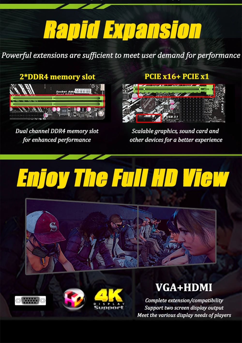 MAXSUN am4 Challenger a320m-vh R2.0 AMD Материнская плата mATX двухканальная DDR4 1000M LAN SATA3.0 USB3.1 VGA HDMI 5 фазный mainb