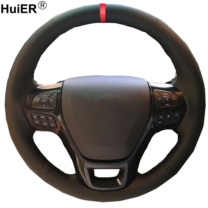 HuiER ручной швейный чехол рулевого колеса автомобиля дышащий автомобильный