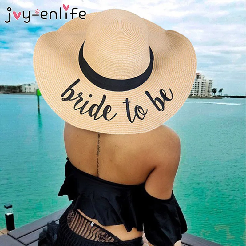 Летняя Пляжная Соломенная шляпка для невесты пляжная шляпа от солнца широкая