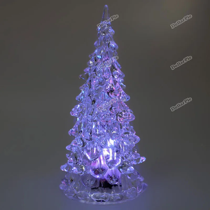 Laurieshop New hot LED Crystal Color Changing Lamp Bulb Christmas Tree Xmas Decor Icy Night Light Funny |