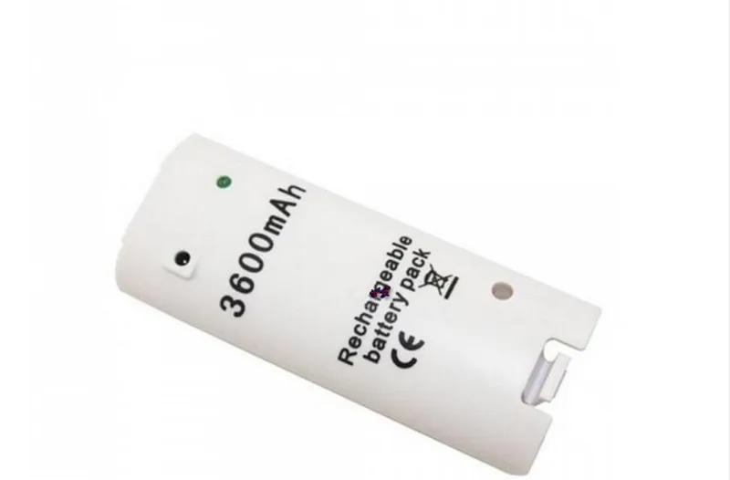 2X (белый и черный) 3600mAH аккумуляторная батарея для WII пульта дистанционного