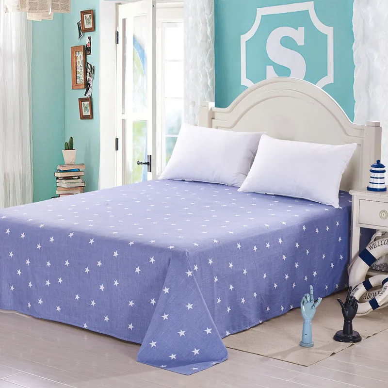 DecorUhome хлопок простыни текстильные постельные принадлежности для дома Покрывало плоский лист цветочный узор в полоску простыни мягкие теплые простыни - Цвет: 10