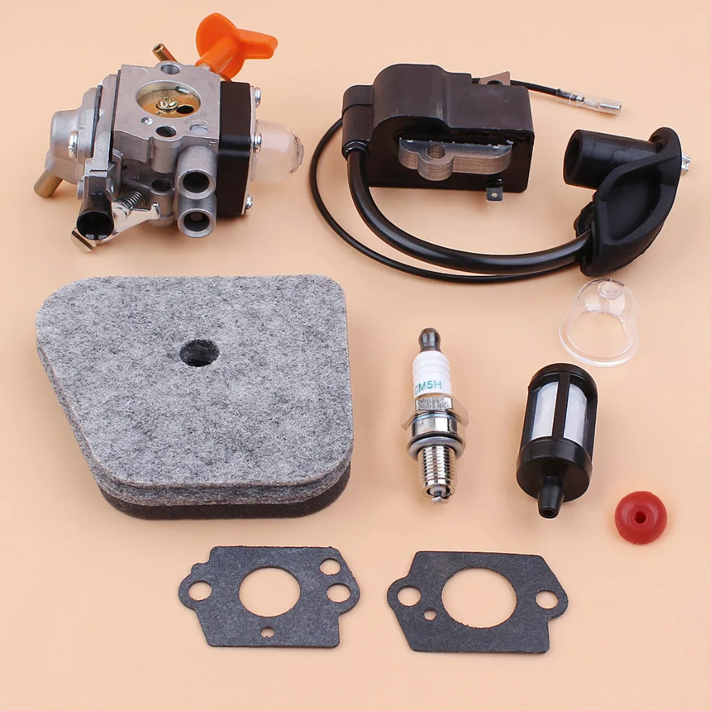 Фото Комплект карбюратора для катушки зажигания, воздушного фильтра для STIHL FS87 FS90 FS100 HL100 HL95 KM90 HT100 KM100 KM130, Ремонтный триммер, запчасти №5