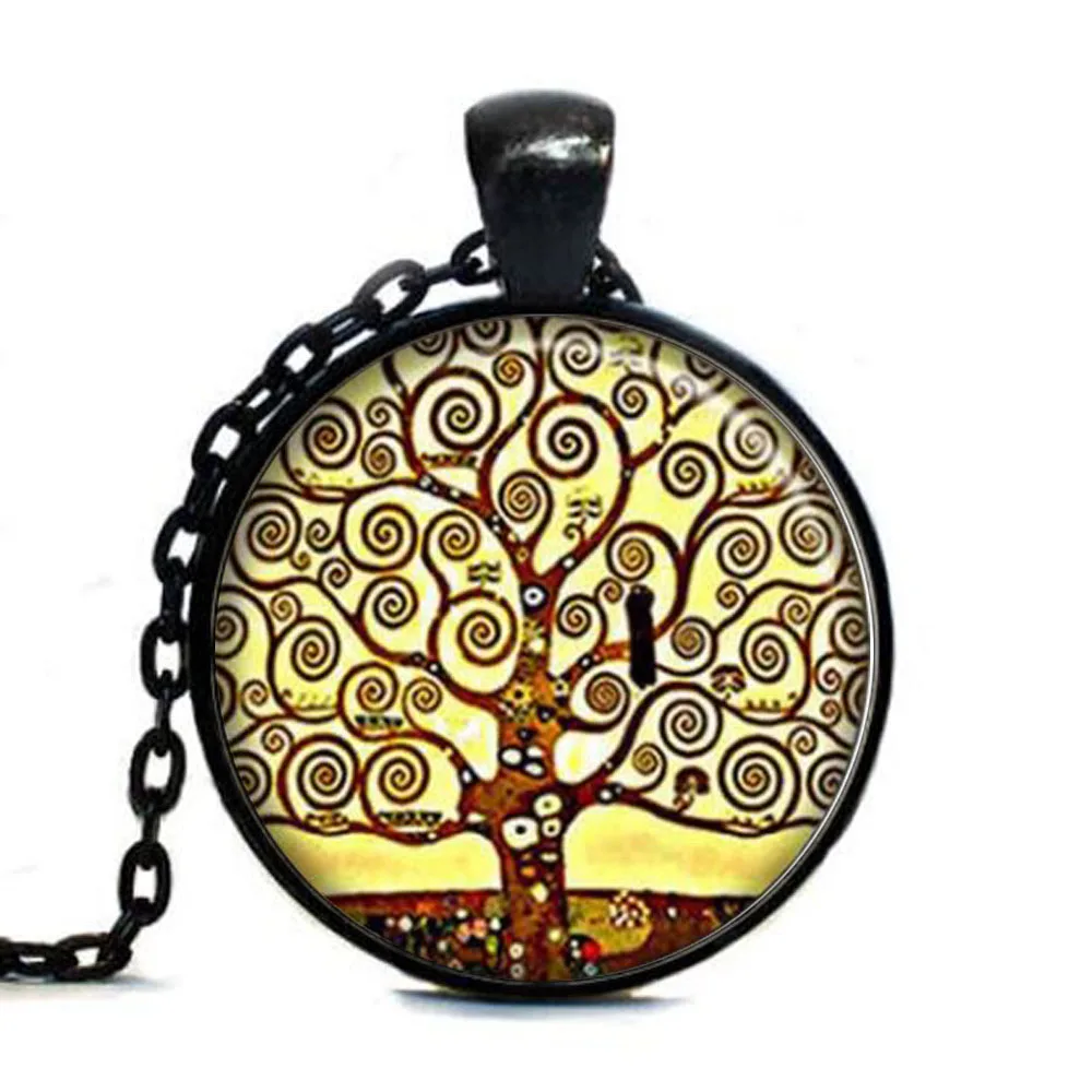 

Wholesale Glass Dome Klimt Tree Tag, tree Tag Gustav Klimt art jewelry
