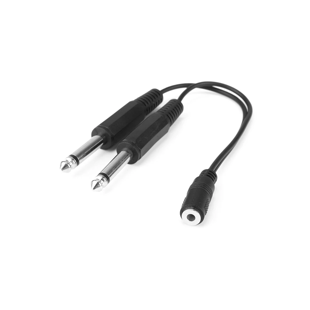 3.5mm Digital shielded high definition cable Female Jack to 2*6.35mm TRS Mono Male Plug Extension Audio Cable Convertor EB10289 |