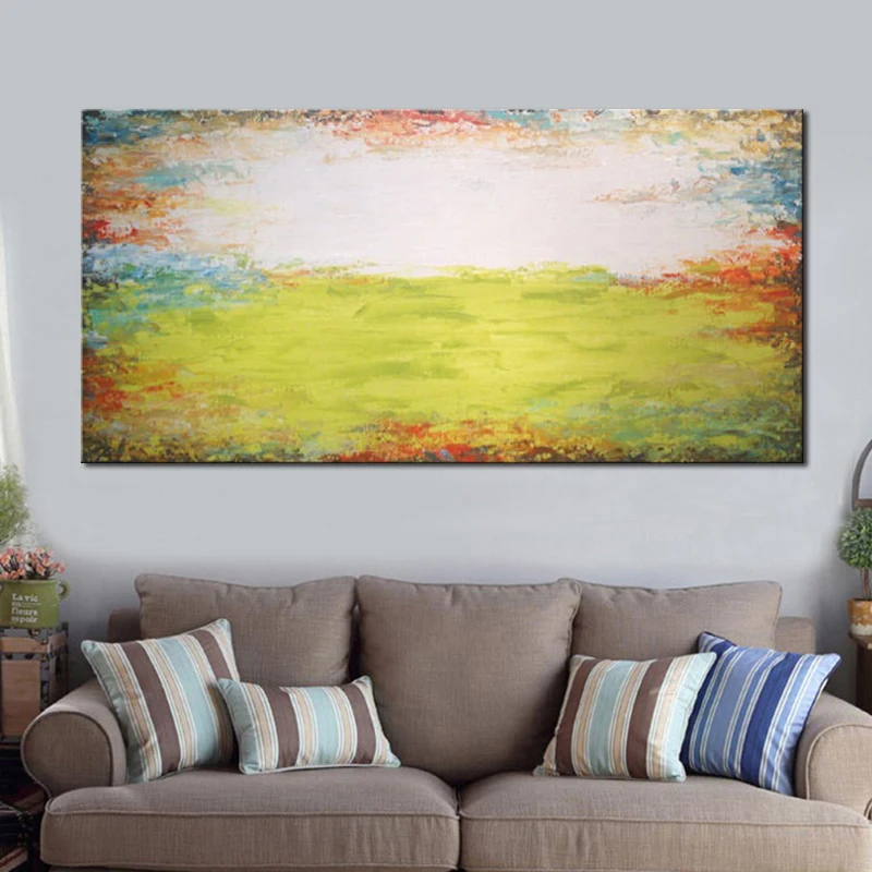 Ручная роспись Современная искусственная кожа для спальни декоративный