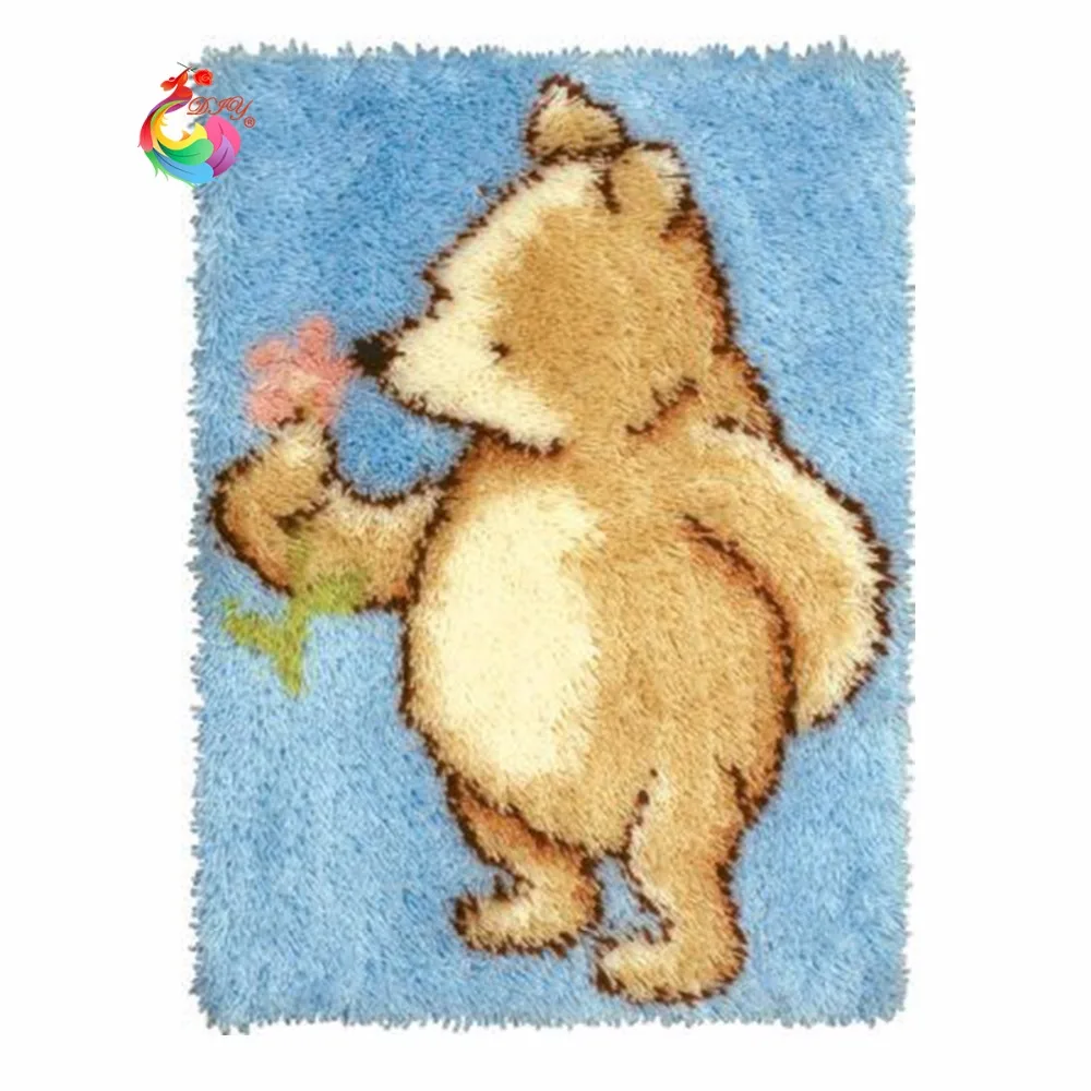 Мультфильм вышивка нити для вышивания крюк с защелкой ковер комплекты вышитые