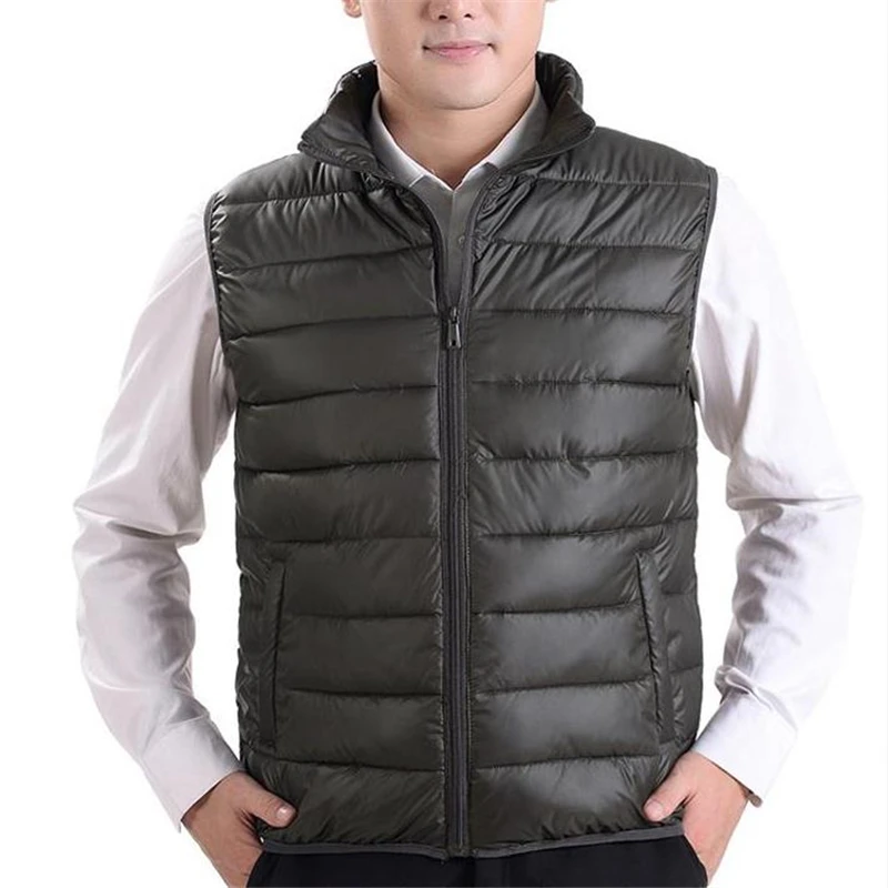 Male Plus Size Thick Down Vests Vest Doudoune Abajo Chaqueta Waistcoat Man Warm Bas Gilet Chaleco | Мужская одежда